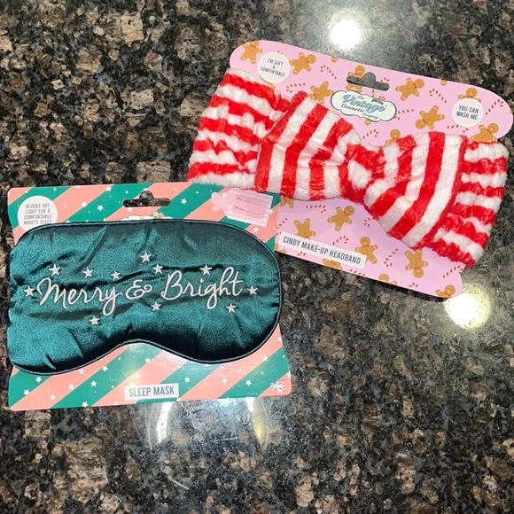 Holiday Sleep Mask and Cosmetic Headband - Picture 1 of 6